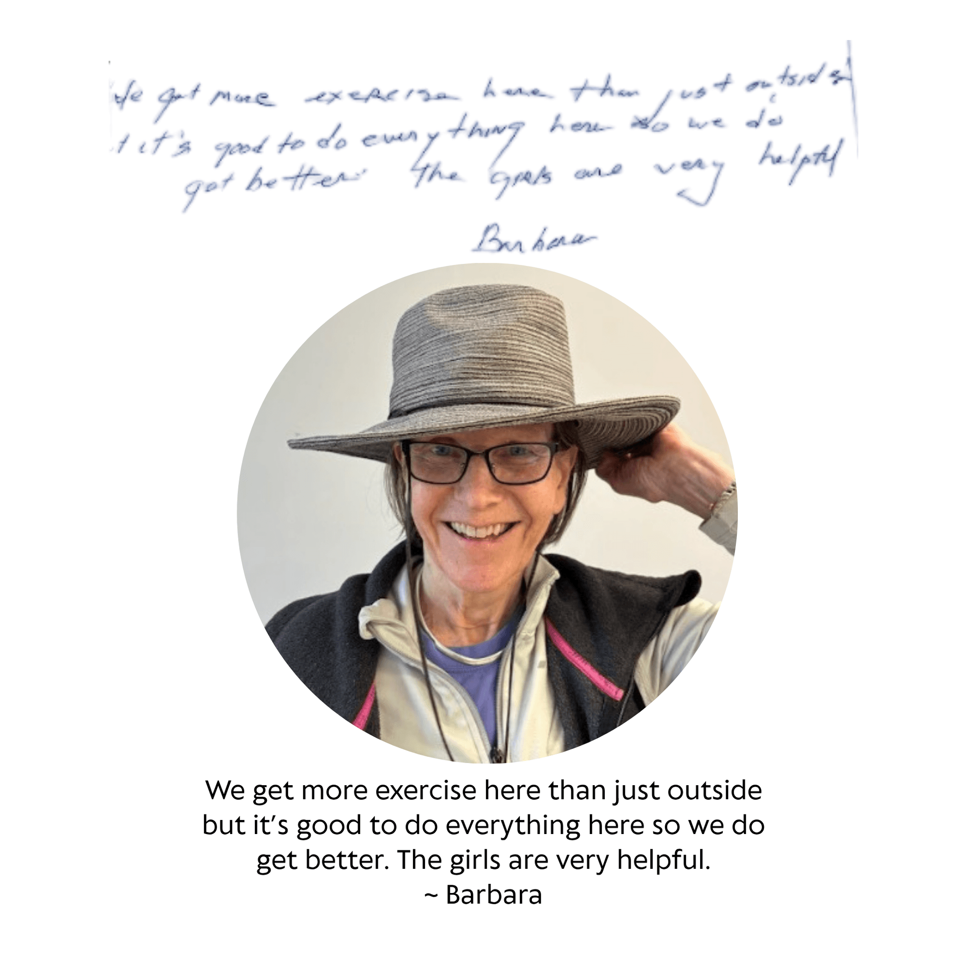 Client testimonial for Moxie Mobility Training