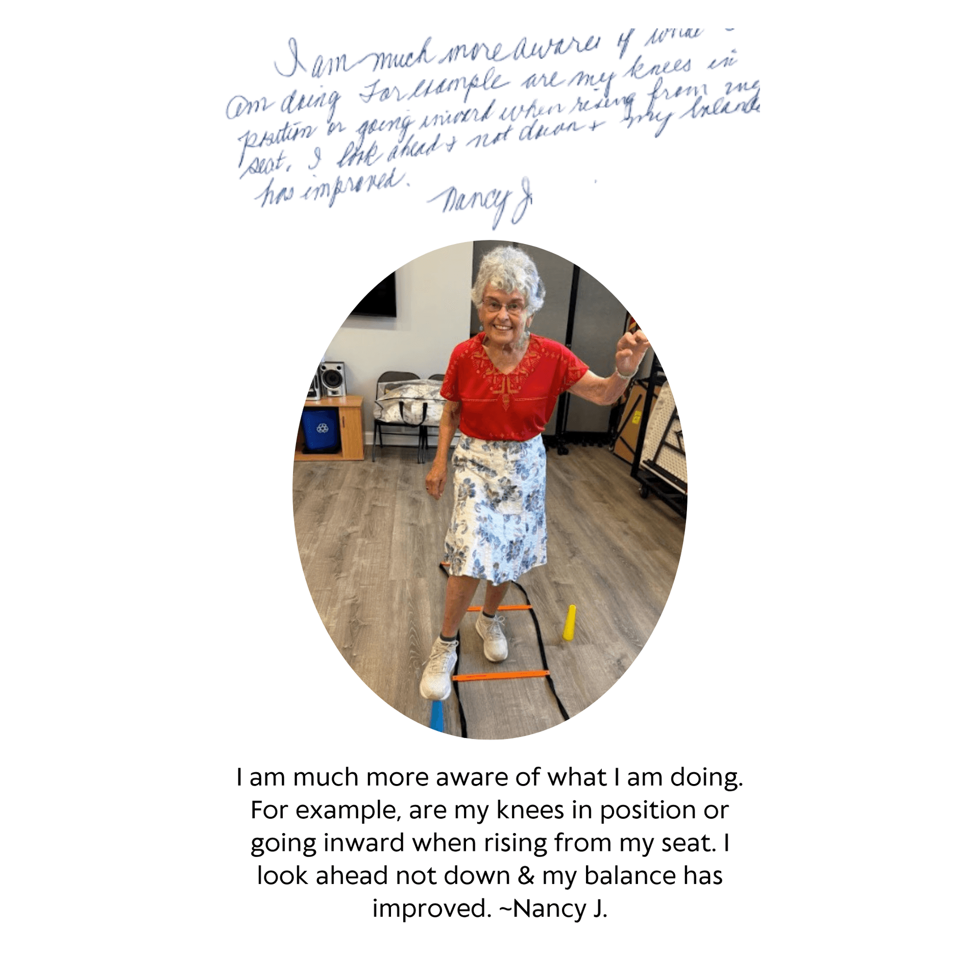 Client testimonial for Moxie Mobility Training